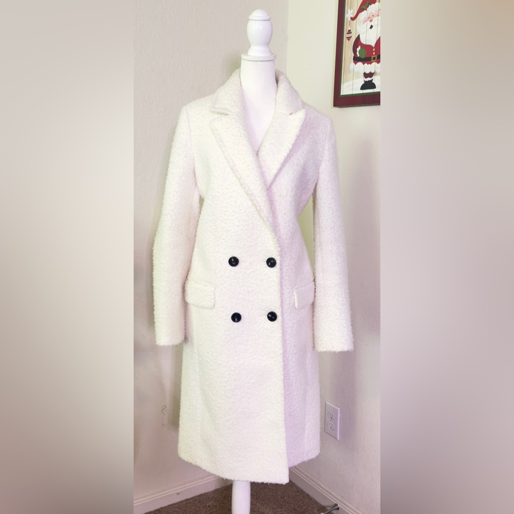 Express Double Breasted Sherpa PeaCoat
